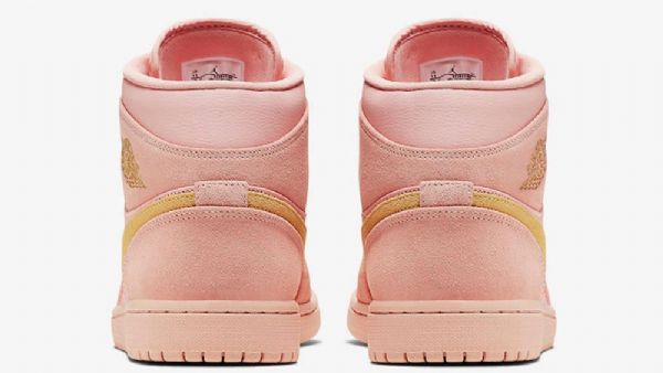 Dámské Boty Nike Air Jordan 1 Mid Tops Coral Zlatý