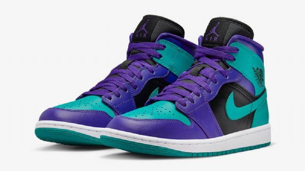 Dámské Boty Nike Air Jordan 1 Mid Tops Grape Pro Ženy Černozelené