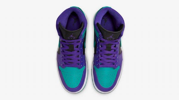 Dámské Boty Nike Air Jordan 1 Mid Tops Grape Pro Ženy Černozelené