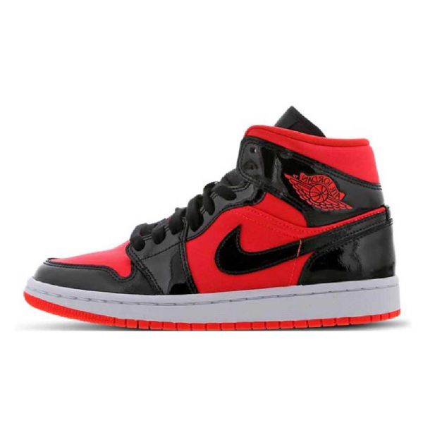 Dámské Boty Nike Air Jordan 1 Mid Tops Hot Punch Černá Červený