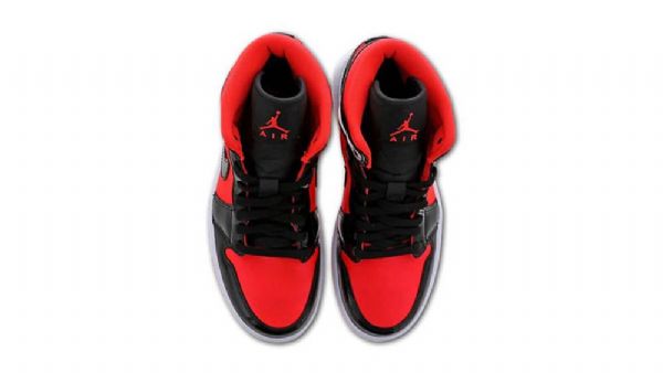 Dámské Boty Nike Air Jordan 1 Mid Tops Hot Punch Černá Červený