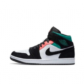 Dámské Boty Nike Air Jordan 1 Mid Tops Se South Beach Černá
