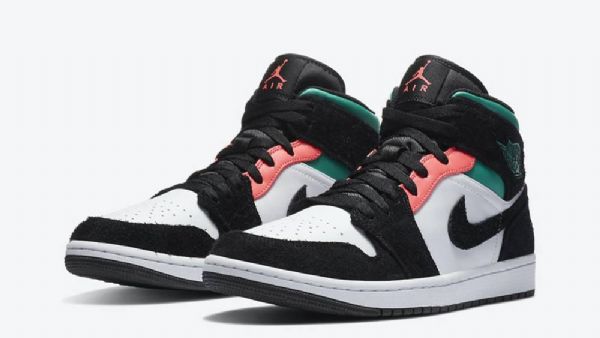 Dámské Boty Nike Air Jordan 1 Mid Tops Se South Beach Černá
