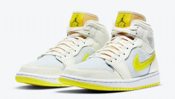 Dámské Boty Nike Air Jordan 1 Mid Tops Se Voltage Žluté