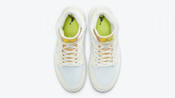 Dámské Boty Nike Air Jordan 1 Mid Tops Se Voltage Žluté