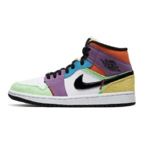 Dámské Boty Nike Air Jordan 1 Mid Tops Secolor Vícebarevné