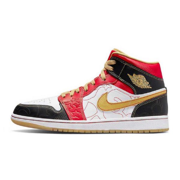 Dámské Boty Nike Air Jordan 1 Mid Tops Xq Dust Z Bílého Zlata
