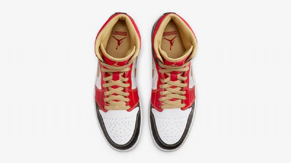 Dámské Boty Nike Air Jordan 1 Mid Tops Xq Dust Z Bílého Zlata