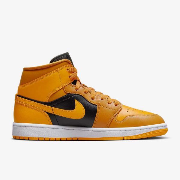 Dámské Boty Nike Air Jordan 1 Mid Tops Žlutá Černá