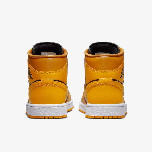 Dámské Boty Nike Air Jordan 1 Mid Tops Žlutá Černá