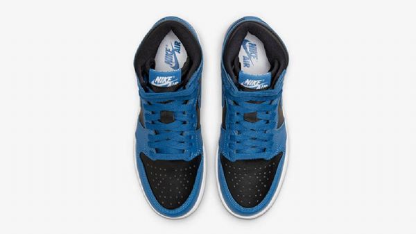 Dámské Boty Nike Air Jordan 1 Retro High Tops Gs Tmavě Modrá Černá