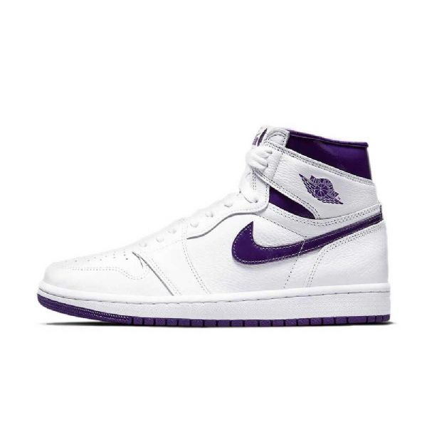 Dámské Boty Nike Air Jordan 1 Retro High Tops Og Court Bílý Nachový