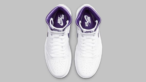 Dámské Boty Nike Air Jordan 1 Retro High Tops Og Court Bílý Nachový