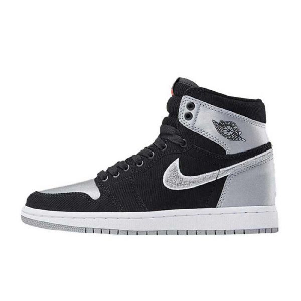 Dámské Boty Nike Air Jordan 1 Shadow Satin Aleali Černá Stříbrný