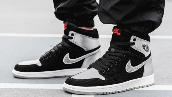 Dámské Boty Nike Air Jordan 1 Shadow Satin Aleali Černá Stříbrný