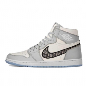 Dámské Boty Nike Dior Jordan 1 High Tops Og Pro Ženy Šedé