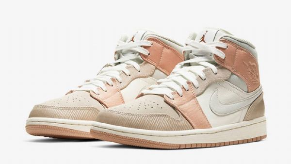 Dámské Khaki Boty Nike Air Jordan 1 Mid Tops Milan