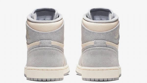 Dámské Khaki Šedé Boty Nike Air Jordan 1 High Tops Premium Ivory