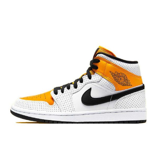 Dámské Laserové Boty Nike Air Jordan 1 Mid Tops Oranžová