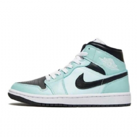 Dámské Modré Boty Nike Air Jordan 1 Mid Tops Aqua Tint