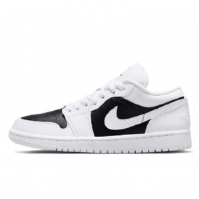 Dámské Nízké Boty Nike Air Jordan 1 Bílá Černá