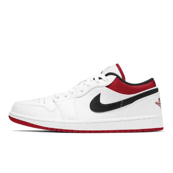 Dámské Nízké Boty Nike Air Jordan 1 Bílá Červená Černá