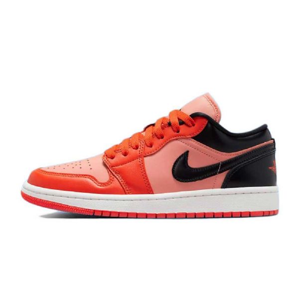 Dámské Nízké Boty Nike Air Jordan 1 Černá Oranžová