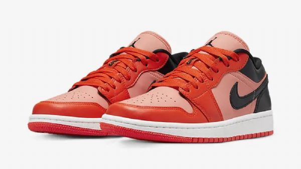 Dámské Nízké Boty Nike Air Jordan 1 Černá Oranžová
