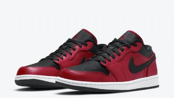 Dámské Nízké Boty Nike Air Jordan 1 Červeno-černé