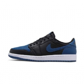 Dámské Nízké Boty Nike Air Jordan 1 Og Mystic Černá Tmavě Modrá Modrý