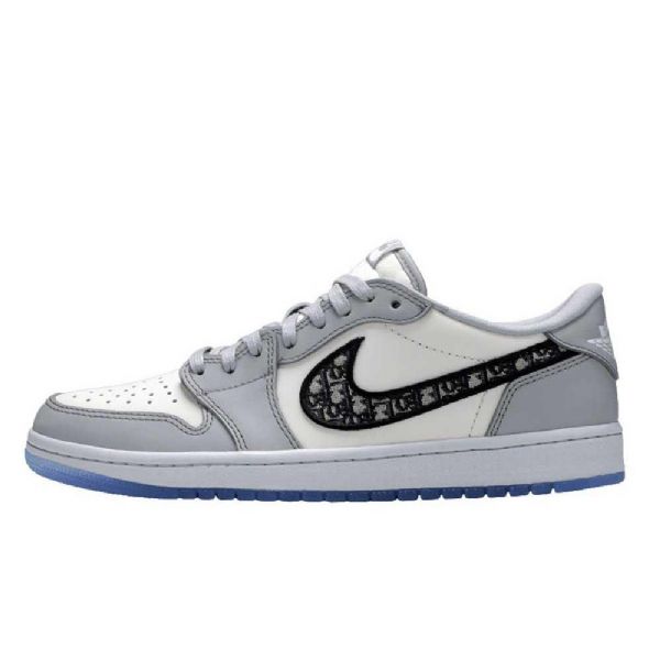 Dámské Nízké Boty Nike Dior Jordan 1 Šedé