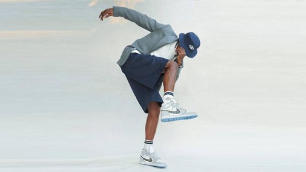Dámské Nízké Boty Nike Dior Jordan 1 Šedé