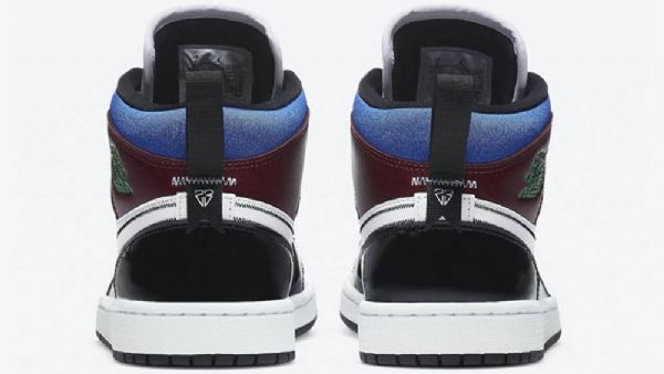 Dámské Patentované Boty Nike Air Jordan 1 Mid Tops Se Vícebarevné