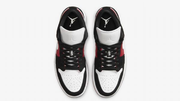 Dámské Polobotky Nike Air Jordan 1 Černá Bílá Červená