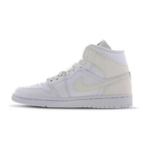 Dámské Polobotky Nike Air Jordan Air 1 Mid Tops Bílé