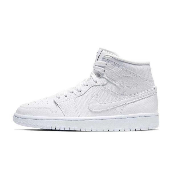 Dámské Polobotky Nike Air Jordan 1 Mid Tops Bílé