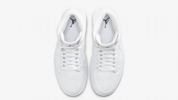 Dámské Polobotky Nike Air Jordan 1 Mid Tops Bílé