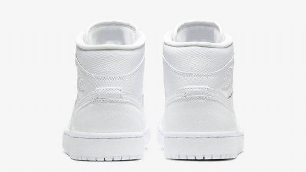 Dámské Polobotky Nike Air Jordan 1 Mid Tops Bílé