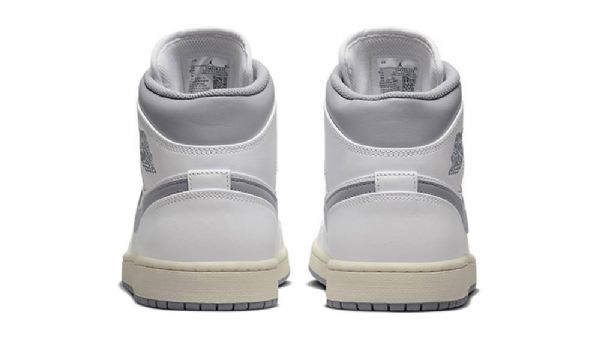 Dámské Polobotky Nike Air Jordan 1 Mid Tops Bílý Šedá