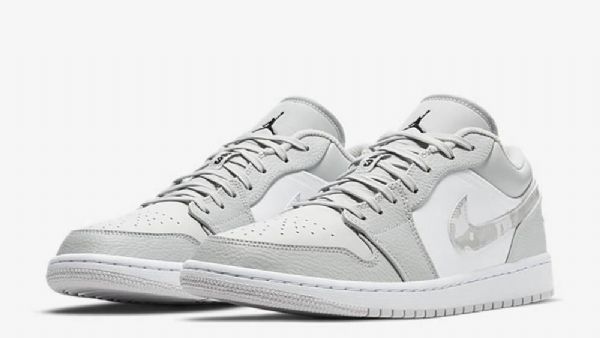 Dámské Polobotky Nike Air Jordan 1 V Bílé Kamufláži