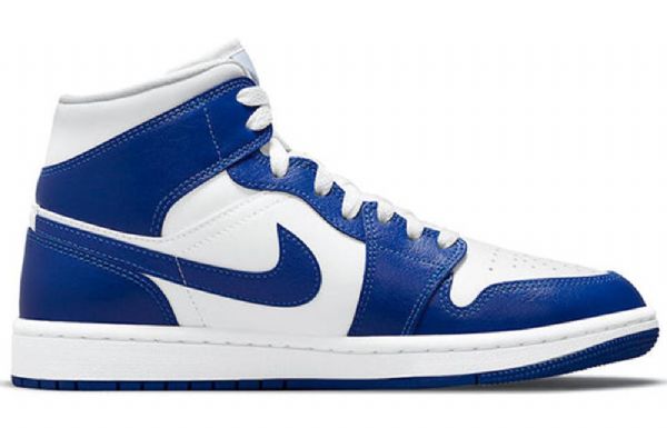 Dámské Retro Basketbalové Boty Nike Air Jordan 1 Mid Tops Modré