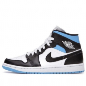 Dámské Retro Basketbalové Boty Nike Air Jordan 1 Mid Tops Modré