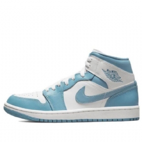 Dámské Retro Basketbalové Boty Nike Air Jordan 1 Mid Tops Modré