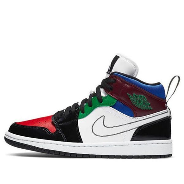 Dámské Retro Basketbalové Boty Nike Air Jordan 1 Mid Tops Se Vícebarevné