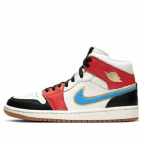 Dámské Retro Basketbalové Boty Nike Air Jordan 1 Mid Tops Se Vícebarevné