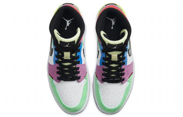Dámské Retro Basketbalové Boty Nike Air Jordan 1 Mid Tops Se Vícebarevné