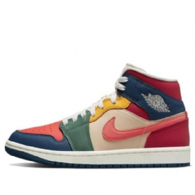 Dámské Retro Basketbalové Boty Nike Air Jordan 1 Mid Tops Se Vícebarevné