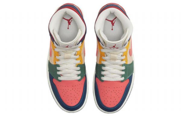 Dámské Retro Basketbalové Boty Nike Air Jordan 1 Mid Tops Se Vícebarevné