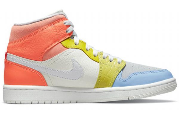 Dámské Retro Basketbalové Boty Nike Air Jordan 1 Mid Tops Vícebarevné