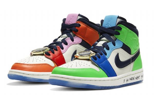 Dámské Retro Basketbalové Boty Nike Melody Ehsani Air Jordan 1 Mid Tops Vícebarevné